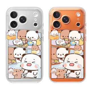 YIER BUBU Ốp điện thoại cho iPhone 17 16 15 14 13 12 11 silicon trong suốt mềm,Các cặp đôi vỏ chống sốc