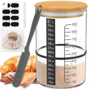 Bình bột thủy tinh Borosilicate - Hộp đựng lên men kín để nướng bánh mì