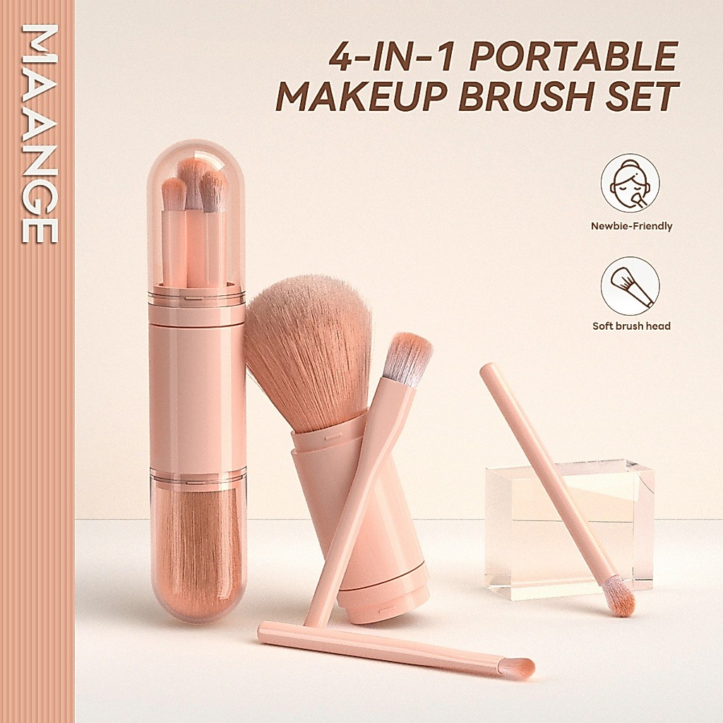 Set cọ MAANGE nhỏ gọn du lịch tiện lợi Cọ tán phấn mắt/phấn phủ mềm 51625