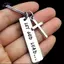 HFTOY Let Lead · · · · · Móc khóa bằng thép không gỉ Faith Cross, Móc chìa khóa tôn giáo Vòng ví Túi Bapa Charm Quà tặng hàng ngày ~