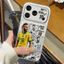Ốp lưng iPhone Họa tiết da phong cách mạ điện họa tiết Neymar iPhone 17 16 15 14 13 12 11 Pro Max Plus Max