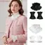 MCODECOVED 1 Bộ Cổ Giả Giả, Cổ Đứng Có Thể Tháo Rời Phong Cách Pháp, Viền Xù Phong Cách Công Chúa Có Thể Điều Chỉnh Tính Năng Xếp Ly Thiết Kế Cổ Xù Choker Áo Trang Trí