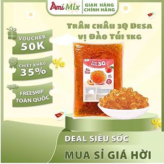 Trân Châu 3Q Desa Vị Đào Túi 1kg
