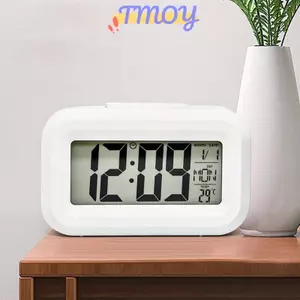 TMOY LED Kỹ Thuật Số Phát Sáng Ban Đêm Báo Động Clo Báo Động Điện Tử Cho Văn Phòng Tại Nhà Balight Snooze Lịch Clo Nhiệt Độ Điện Tử Clo TMOY