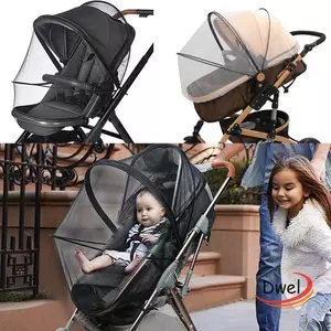 DWEL 1 Xe Đẩy Chống Muỗi Xe Đẩy An Toàn Phụ Kiện Full Cover Ngoài Trời Xe Đẩy Chống Vi Trùng Lưới
