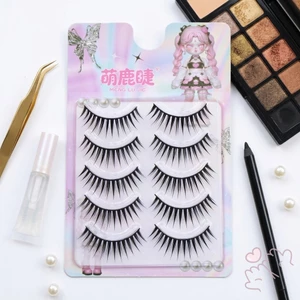 Thân cứng Full Strip Lông mi giả C Curl Lông mi sợi dày tự nhiên để trang điểm hàng ngày