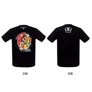 Boxing chiến đấu ngực in hình thường ngày ngắn tay quần áo nam nữ thể thao chiến đấu cổ tròn huấn luyện