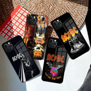 BK-1 AC DC Band Ốp Lưng Điện Thoại Iphone 16 15 14 12 11 13 Pro Max Mini X 8 Xr Xs 7 Puls Vỏ Kính