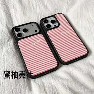 Ốp Điện Thoại Thích Hợp Cho iPhone XS XR 11 12 13 14 15 16 17 Pro max Plus Pink Pinstripe Vỏ Bảo Vệ Chống Sốc Bao Gồm Tất Cả 6 BAY