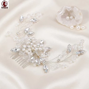 Lược chải tóc ngọc trai thủ công cho đám cưới cô dâu Updo Phụ kiện dự tiệc trang trọng thanh lịch