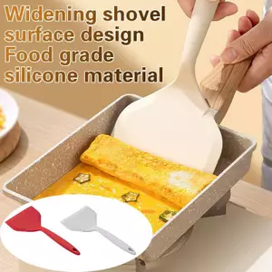 Thìa Silicon Bánh Pancake Xẻng Omelette Thìa Turner Cho Trứng Cá Pancake Không Sti Rộng Mềm Pizza Xẻng Dụng Cụ Cạo Nhà Bếp VN