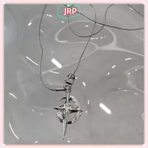 JRP Sang Trọng Mặt Trăng Ngôi Sao Mặt Dây Chuyền Galaxy Nelace Cho Nữ Thoáng Mát Ne Dây Xích Xương Đòn Phong Cách Hàn Quốc Trang Sức Thời Trang Đảng Quà Tặng JRP