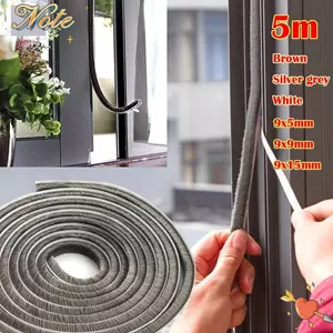 NOTE1 5m Cửa Và Cửa Sổ Con Dấu Bàn Chải Dải Cửa Tiện Ích Băng Chống Mưa Chống Gió Tự Dính