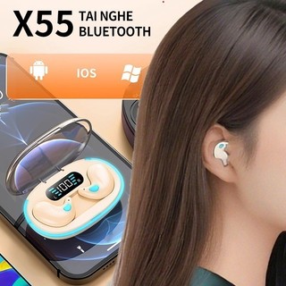 Tai nghe Mini X55 PRO Bluetooth 5.3 X55 Stereo HIFI 9D Hiệu ứng âm thanh Giảm tiếng ồn