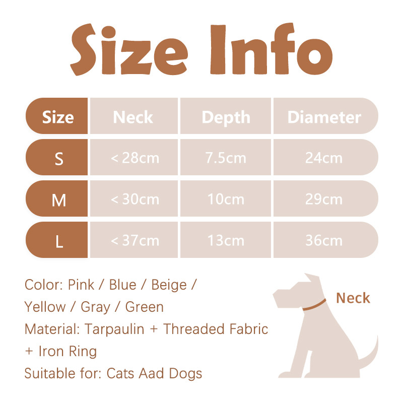 HamshMoc Pet E Vòng Cổ Bộ Nhớ Khung Thép Chống Nước Nhẹ Phản Quang Để Phục Hồi