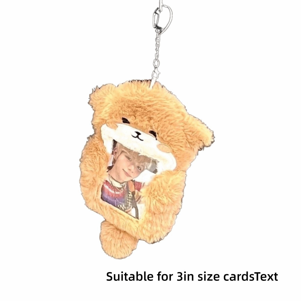 Photocard sang trọng WOAY, Túi hoạt hình Móc khóa Photocard, Hộp đựng thẻ ảnh đa chức năng dễ thương thời trang Văn phòng trường học