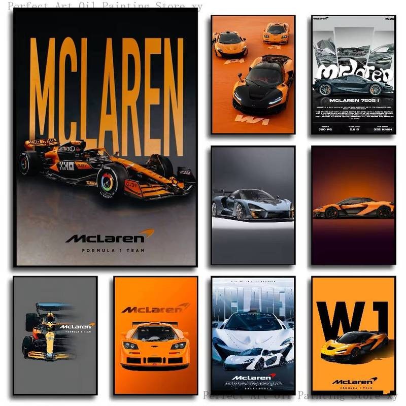 Thương Hiệu Thời Trang M - McLaren F1 Mẫu Poster Nghệ Thuật In Thanh Trang Trí Nội Thất Phòng Khách