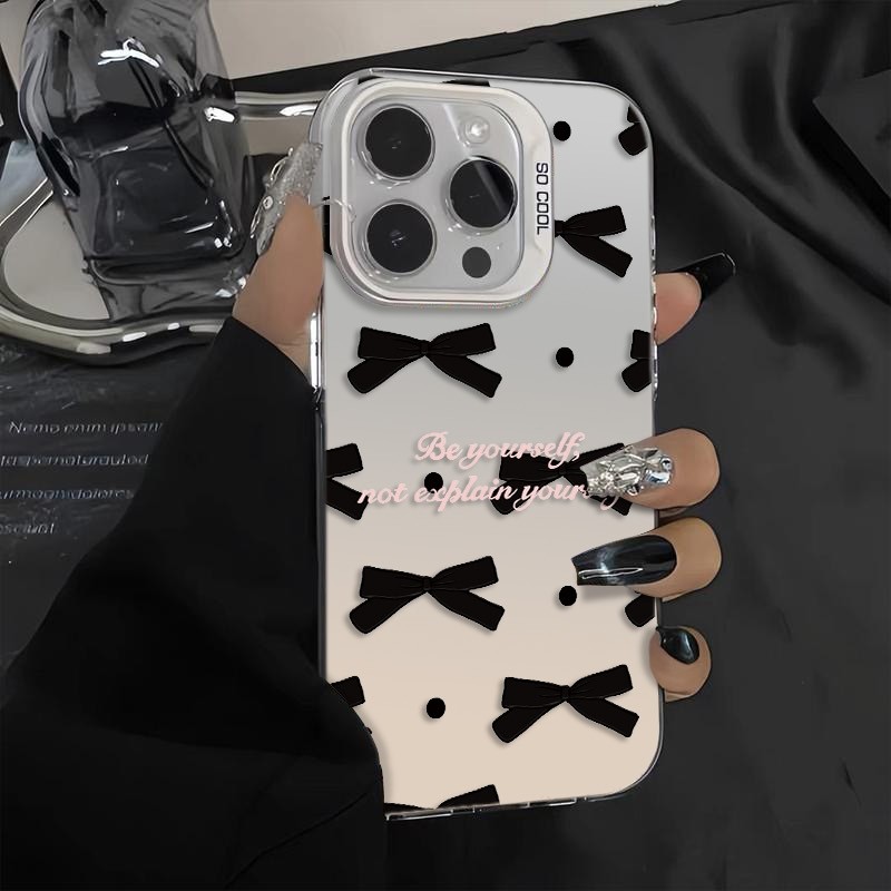 Ốp Lưng iPhone Hình Bướm Đen Bí Ẩn - Chống Sốc 360°, Bo Viền Camera - Tương Thích 16/15/14/13/12/11 Pro Max, XS Max, X