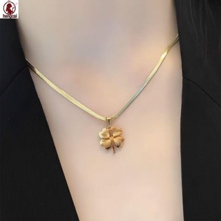 Bộ trang sức cỏ ba lá bằng vàng 18K - Bao gồm bông tai, mặt dây chuyền và vòng tay điều chỉnh được