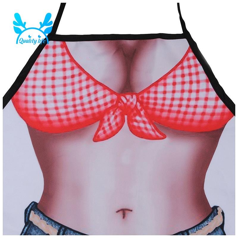 Bikini & Quần Short y Tạp Dề Nhà Bếp Ngộ nghĩnh Sáng Tạo Nấu Ăn Tạp Dề Cho Nữ Nữ Bạn Gái Quà Tặng Giáng Sinh