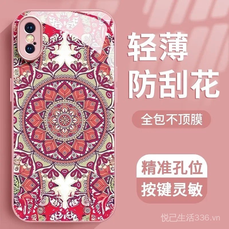 Totem màu hồng Thích hợp cho 16 Ốp điện thoại iPhone15Plus Kính chống sốc 14Promax 13mini Niche XR