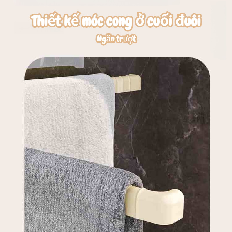 Kệ khăn treo tường, không cần khoan, xoay 180 ° có thể điều chỉnh, nhà bếp phòng tắm và nhiều cảnh khác