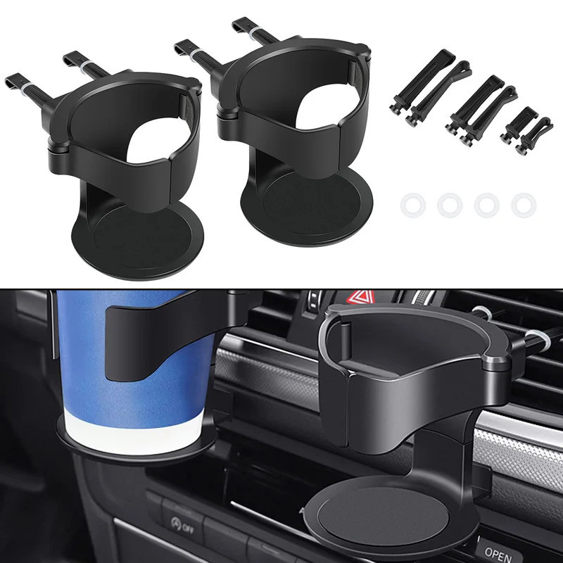 2PC Máy Điều Hòa Ô Tô Air Outlet Giá Đỡ Cốc Nước Treo Giá Đỡ Cốc Nước