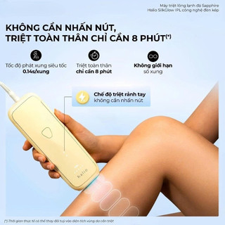 Máy Triệt Lông Halio SilkGlow IPL Sapphire Cooling Hair Removal Device, 7xung/1s |BH 24 Tháng, chính hãng