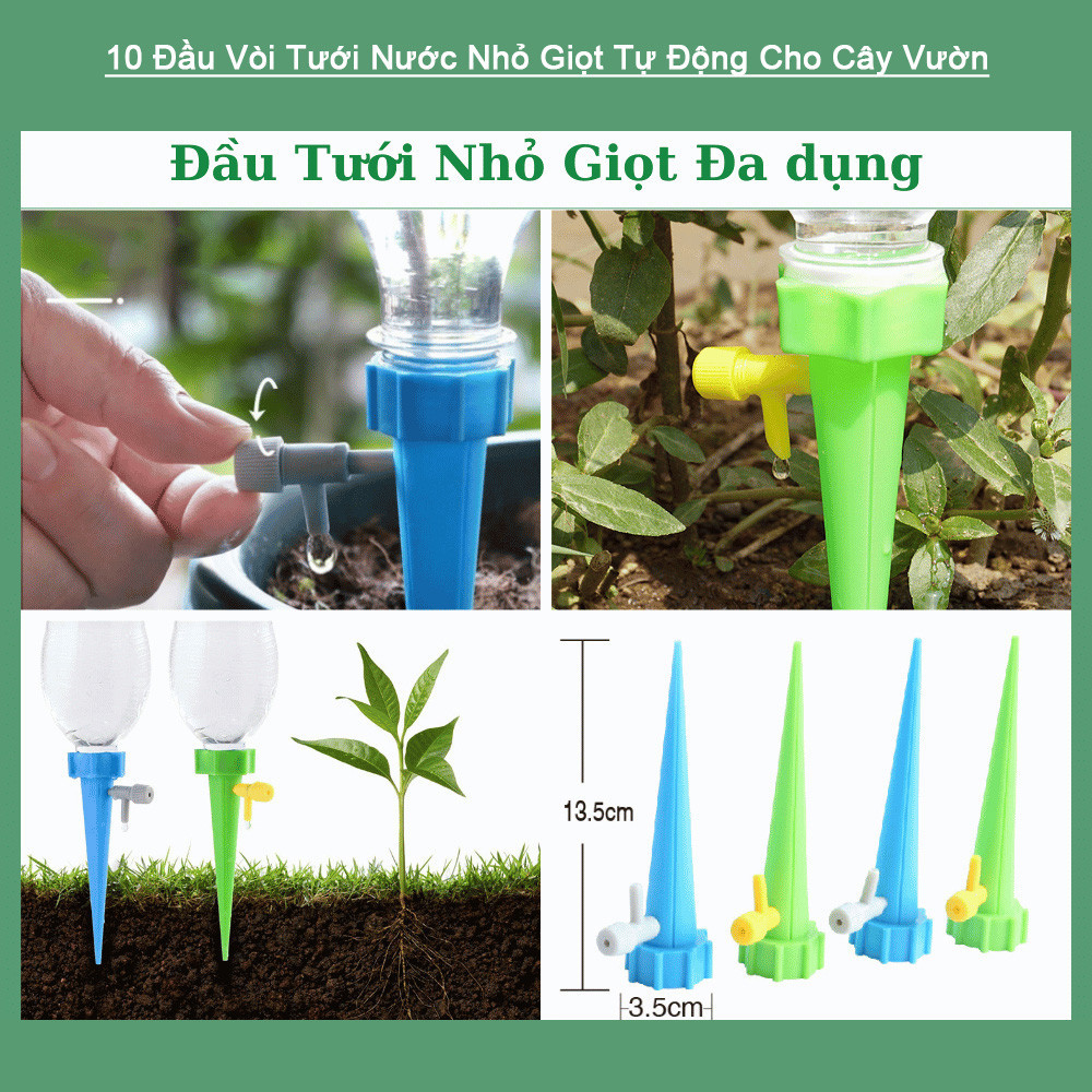 M7 (10 Chiếc) Đầu tưới nhỏ giọt tự động gắn chai nước MALAN