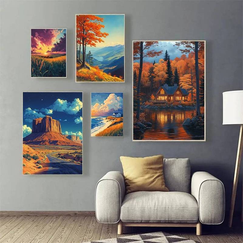 Áp Phích Sơn Tự Nhiên Tranh Canvas Cảnh Rừng Và Hoang Dã Thực Vật Nghệ Thuật Trang Trí Tường Nhà Canvas Poster
