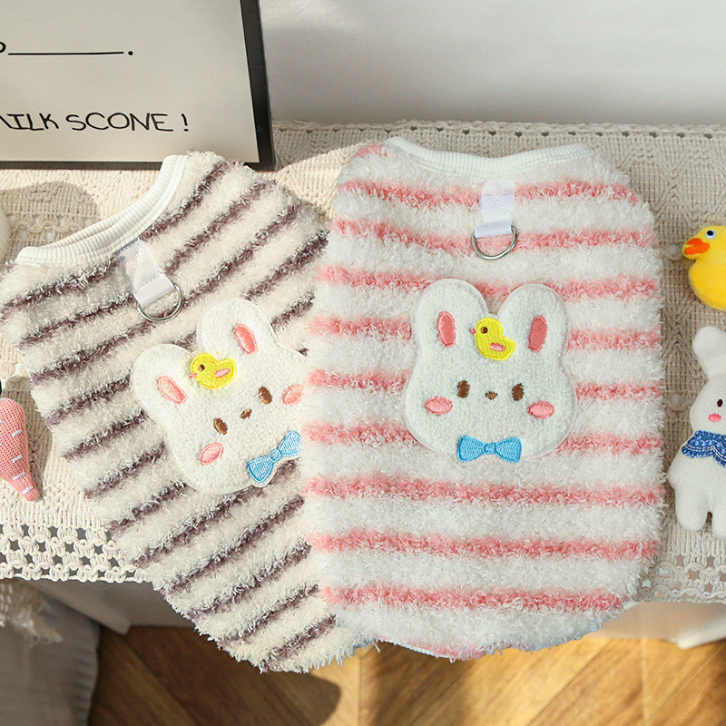 【Ready Stock】 Cat Cup Puppy Puppy Small Milk Blocks Dog Cat Autumn and Winter Flannel Warm Lint-Free Cat Clothes Pet Supplies CquY