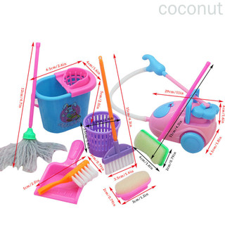 Bộ chổi lau nhà Mini - 9 dụng cụ làm sạch đồ chơi cho trẻ em