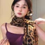 Khăn Quàng Cổ Họa Tiết Da Báo Vải Polyester - Thiết Kế Cổ Điển Cho Nữ