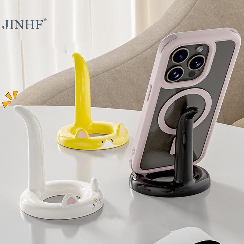 Giá đỡ điện thoại di động hoạt hình dễ thương và ngọt ngào JINHF, Giá đỡ điện thoại di động để bàn sáng tạo, có thể được sử dụng làm đồ trang trí HOT