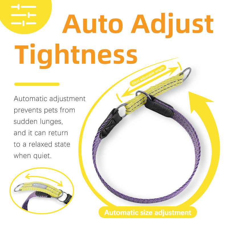 HamshMoc Cổ áo huấn luyện chó Cấu trúc bán P Tự động điều chỉnh chịu lực phản quang cho tất cả các giống