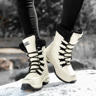 Thể Thao Ngoài Trời Kích Thước Lớn Cotton Giày Cao Cấp Đệm Tuyết Giày Nữ Giày Trượt Tuyết