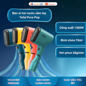 Bàn ủi hơi nước cầm tay Tefal Pure Pop -Công suất 1300W- Đủ màu sắc - Bảo hành chính hãng 24 tháng