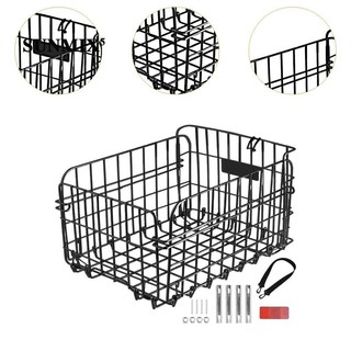 Giá đỡ phía sau và giỏ xe đạp gấp gọn, tiện lợi cho việc chở hàng
