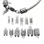 AqToCna 50 / 100 Cái Đầu Nối Nelace Cung Cấp Thép Không Gỉ Chất Lượng Cao Uốn Đầu Hạt Mũ Dây Da Kẹp Cho DIY Trang Sức Làm AqToCna