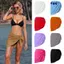 CQCJ Voan Đồ Bơi, Quấn Sheer Ngắn Sarong Đi Biển Bìa Ngắn, Bìa Mềm Khăn Mùa Hè Bao Đi Biển Bikini Nữ