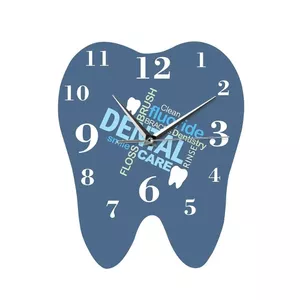 Hoạt Hình Im Lặng Chăm Sóc Nha Khoa Đồng Hồ Treo Tường Phòng Khách Răng Miệng Sức Khỏe Trung Tâm Trang Trí Nha Sĩ Báo Động Văn Phòng