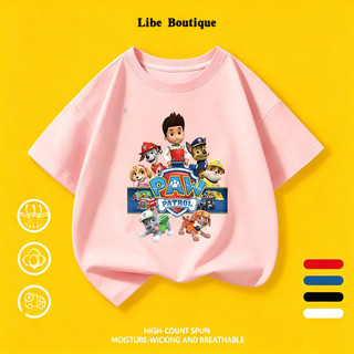 (Giao hàng trong 24 giờ) Áo Thun Unisex In Chú Chó Hoạt Hình, Thoáng Mát Thấm Mồ Hôi, Nhiều Màu