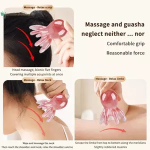 BeautifulHomeA Nhựa Bạch Tuộc Massageb Đầu Kinh Tuyến Cạo Da Đầu Bàn Chải Massage Châm Cứu Gua Sha Massageb Giảm Mệt Mỏi Massage VN