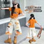 Áo thun in hình chó hoạt hình bé gái mùa hè phong cách mới cho trẻ em Slim-fit phù hợp với hàng đầu