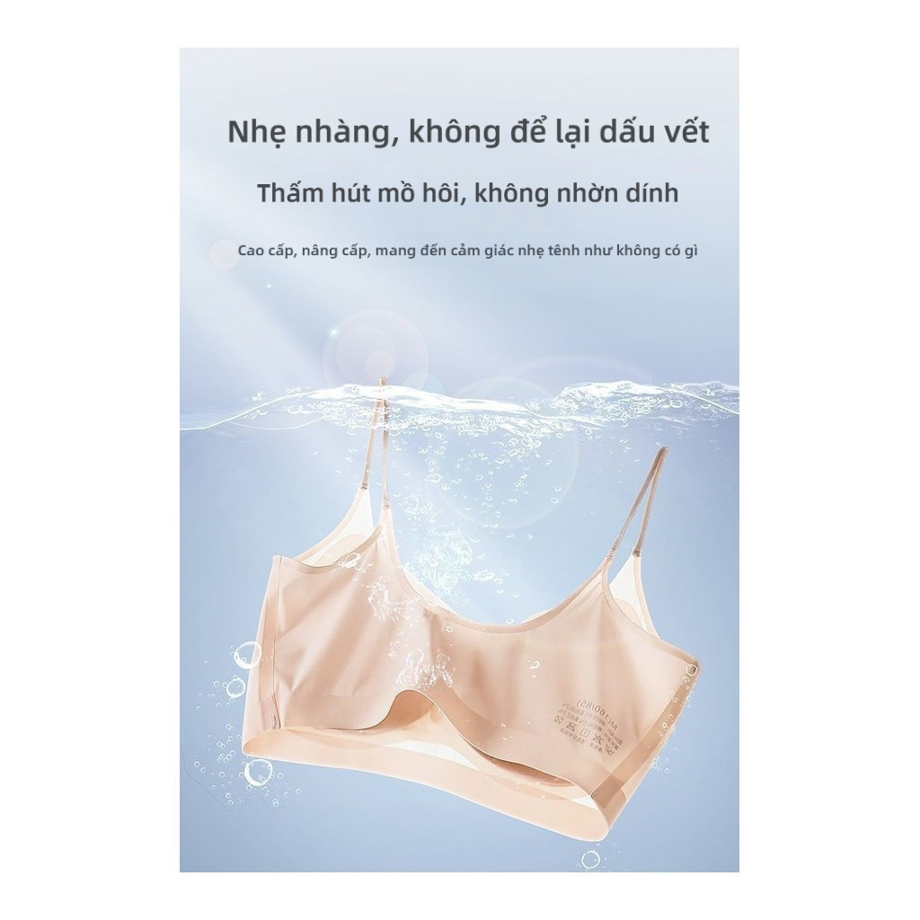 Áo ngực thiết kế một vai dành cho nữ, vải Nylon không dây, siêu mỏng, thoáng khí nhẹ, thấm mồ hôi, phong cách dễ thương.