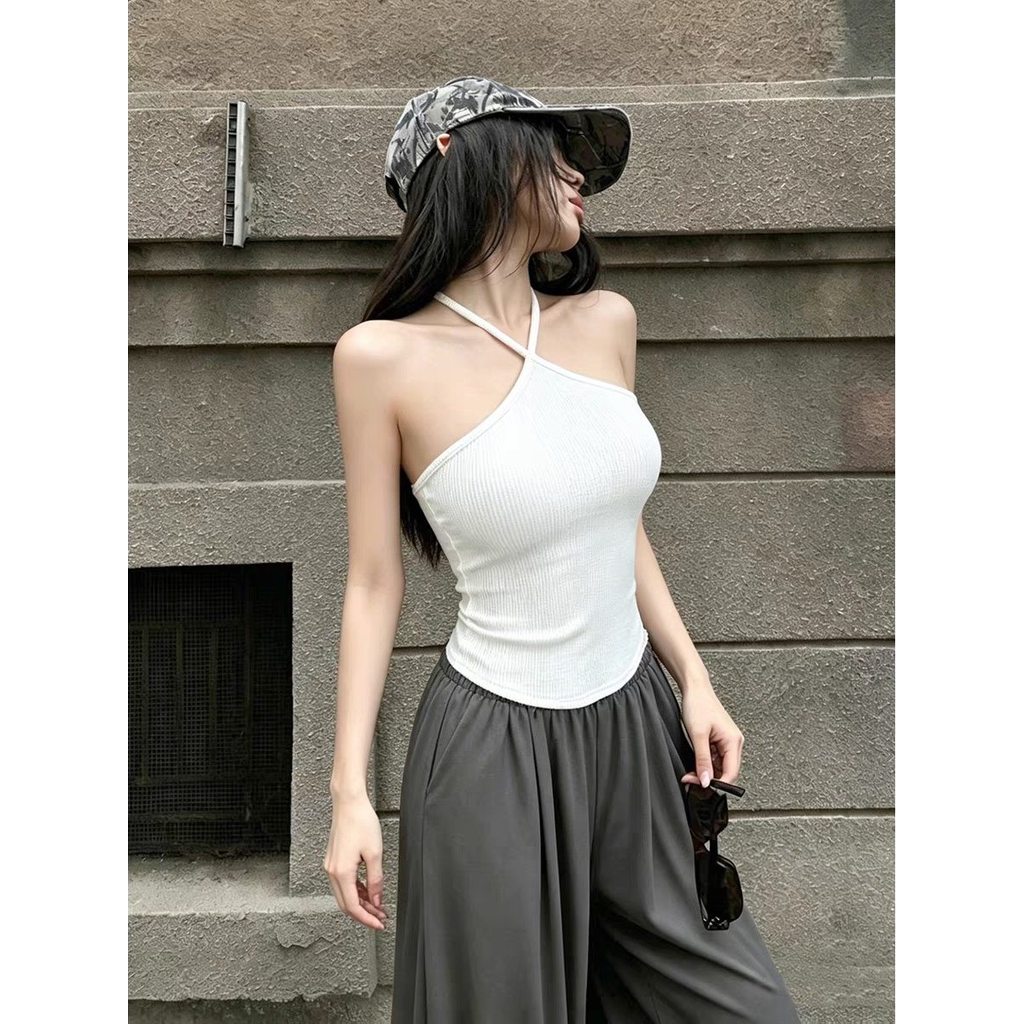 Gợi Cảm Cô Gái Nóng Dây Camisole Nữ Có Miếng Lót Ngực Mùa Hè Slim Top