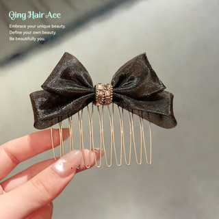 Chèn Lược Nữ Nơ Đen Kẹp Tóc Hàng Ngày Lưng Đầu Tấm Tóc Lên Xuống Lược Tóc Gãy Lược Mũ Đội Đầu