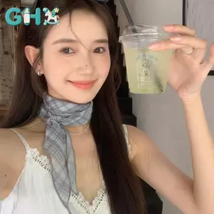 GHX Thời Trang Mùa Hè Voan Chấm Bi Khăn Nữ Đầu Ne Vuông Khăn Choàng Nữ HAir Dây Buộc Dây Neerchief Khăn Choàng VN