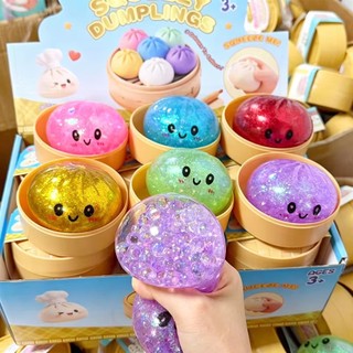 Đồ chơi Squishy siêu mềm, Bun bột lấp lánh Bóng giảm căng thẳng phục hồi chậm, Đồ chơi bóp giảm căng thẳng cho trẻ em và người lớn