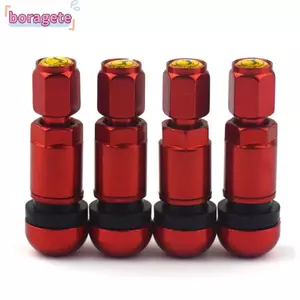 BORAGETE 4 Van Lốp, Nắp Lục Giác Thân Hợp Kim Nhôm, Bền Chuyên Nghiệp Đáy Tròn Thép Không Gỉ Phụ Kiện Lốp Xe Ô Tô